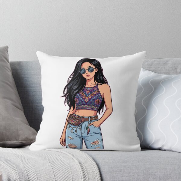 Item preview, Boho Chic Girl Fashion Illustration Summer Vibes Aesthetic Outfit designed and sold by chattsuede.
