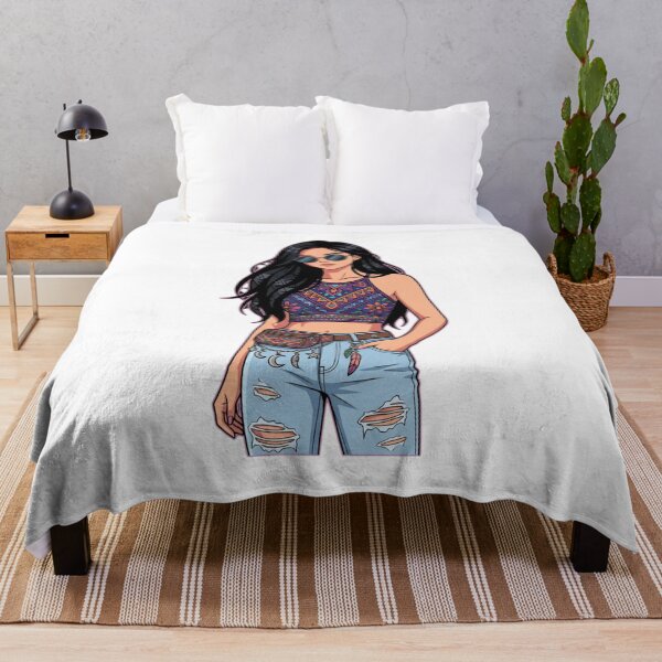 Item preview, Boho Chic Girl Fashion Illustration Summer Vibes Aesthetic Outfit designed and sold by chattsuede.