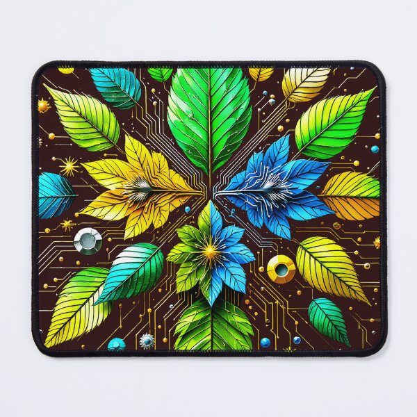 Item preview, Digital Nature Mandala – Tech-Inspired Botanical Fusion designed and sold by M22--.