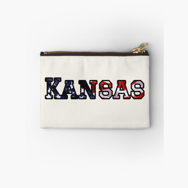 Item preview, Kansas USA Flag Typography – Patriotic Stars and Stripes American Pride Design designed and sold by Long Family Gifts.