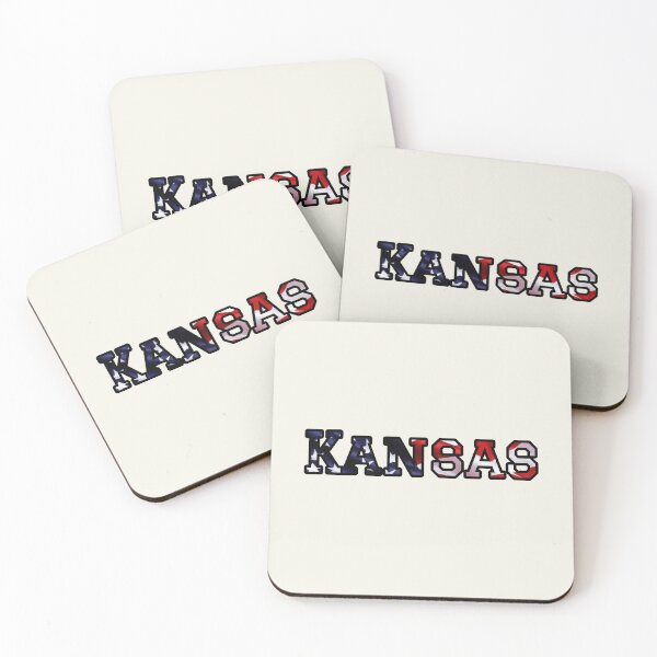 Item preview, Kansas USA Flag Typography – Patriotic Stars and Stripes American Pride Design designed and sold by Long Family Gifts.