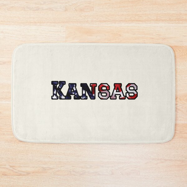 Item preview, Kansas USA Flag Typography – Patriotic Stars and Stripes American Pride Design designed and sold by Long Family Gifts.