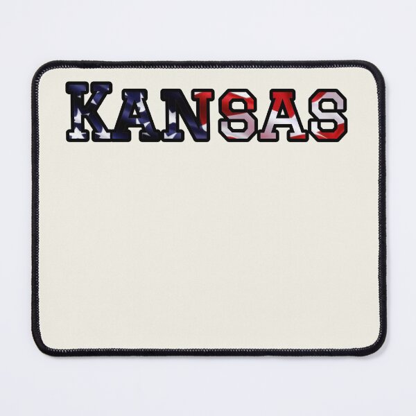 Item preview, Kansas USA Flag Typography – Patriotic Stars and Stripes American Pride Design designed and sold by Long Family Gifts.