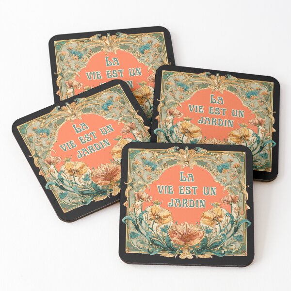 Item preview, “La vie est un jardin” — Life is a garden designed and sold by FrancophileFun.