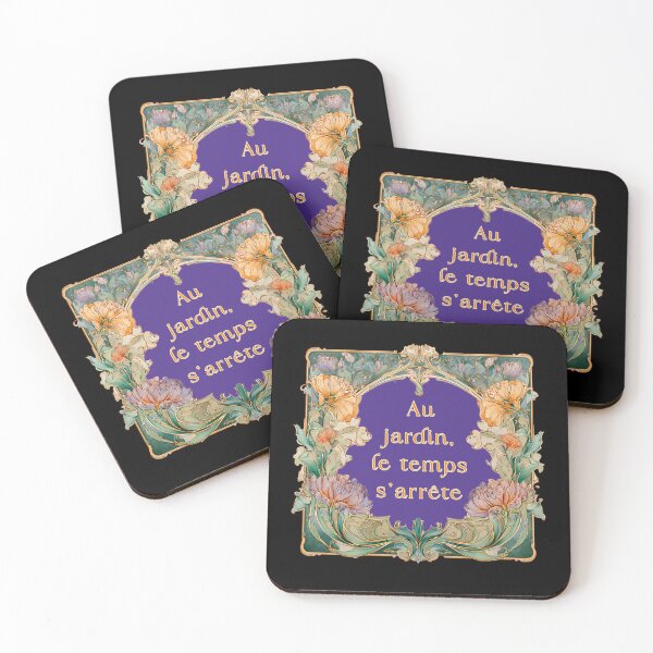 Item preview, Au jardin, le temps s’arrête (In the garden, time stands still) designed and sold by FrancophileFun.