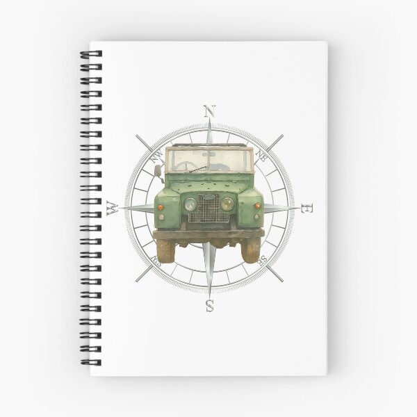 Item preview, Vintage Green Landy 4x4 & Compass Rose - Classic Overland Adventure designed and sold by Marlienart.