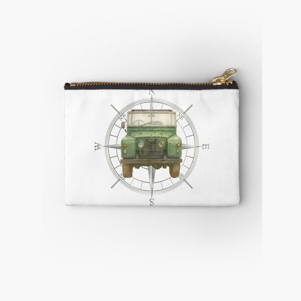 Item preview, Vintage Green Landy 4x4 & Compass Rose - Classic Overland Adventure designed and sold by Marlienart.