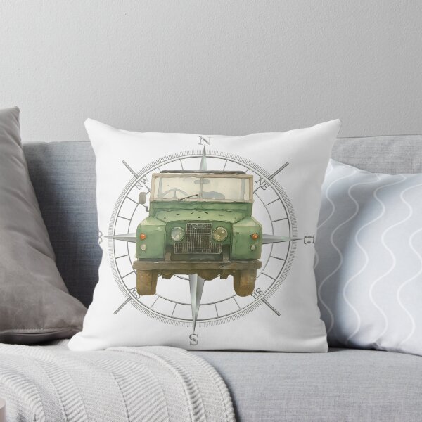 Item preview, Vintage Green Landy 4x4 & Compass Rose - Classic Overland Adventure designed and sold by Marlienart.
