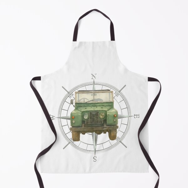 Item preview, Vintage Green Landy 4x4 & Compass Rose - Classic Overland Adventure designed and sold by Marlienart.
