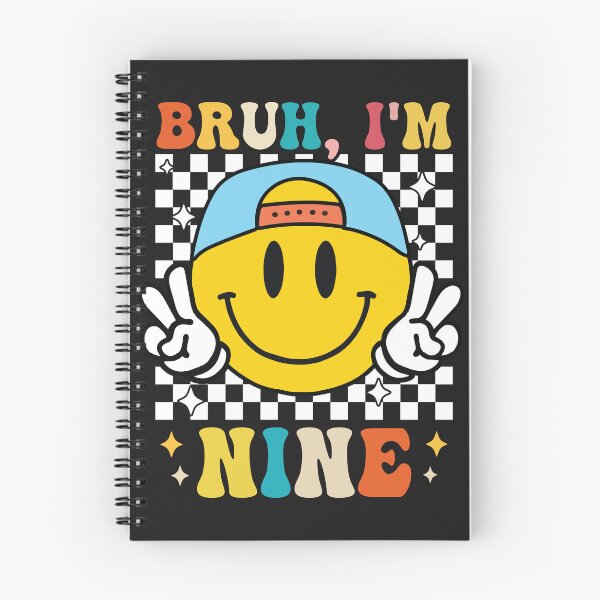 Item preview, Bruh I'm Nine 9 9th Birthday Groovy Boys Girls 9 Years Old designed and sold by Night Forest.