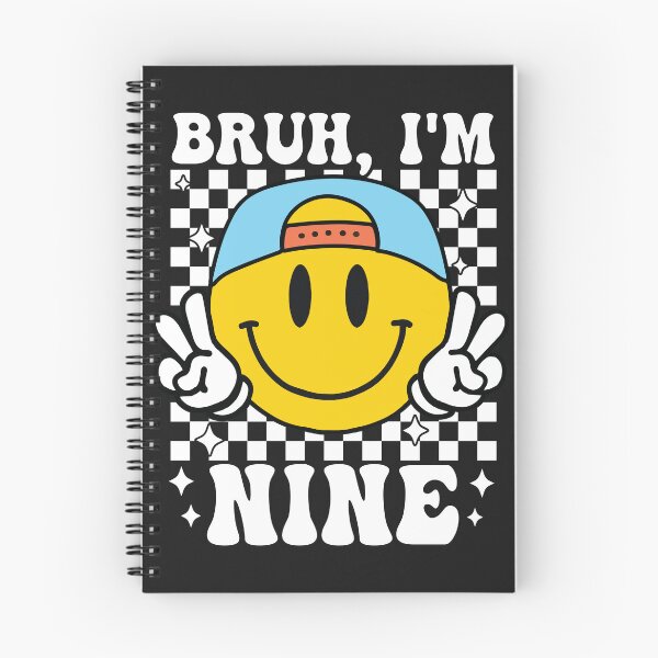 Item preview, Bruh I'm Nine 9 9th Birthday Groovy Boys Girls 9 Years Old designed and sold by Night Forest.