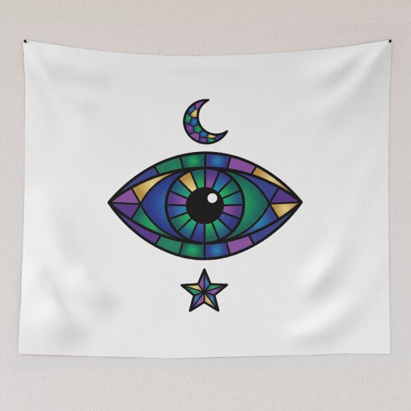 Item preview, Mystic All Seeing Eye Stained Glass Mosaic Art for Spiritual Lover designed and sold by chattsuede.