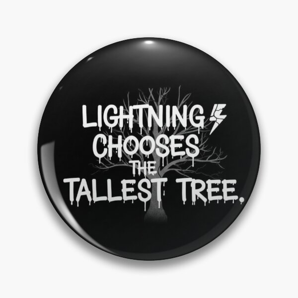 Item preview, Lightning Chooses the Tallest Tree – Strength, Risk & Resilience Quote Art designed and sold by SV-Creation.
