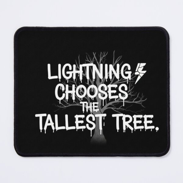 Item preview, Lightning Chooses the Tallest Tree – Strength, Risk & Resilience Quote Art designed and sold by SV-Creation.