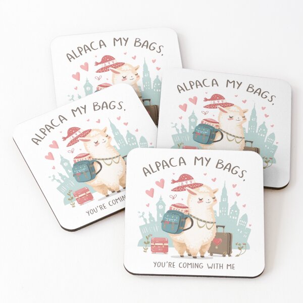 Item preview, Alpaca My Bags You're Coming With Me - Funny Travel Valentine Shirt designed and sold by QuikFun.