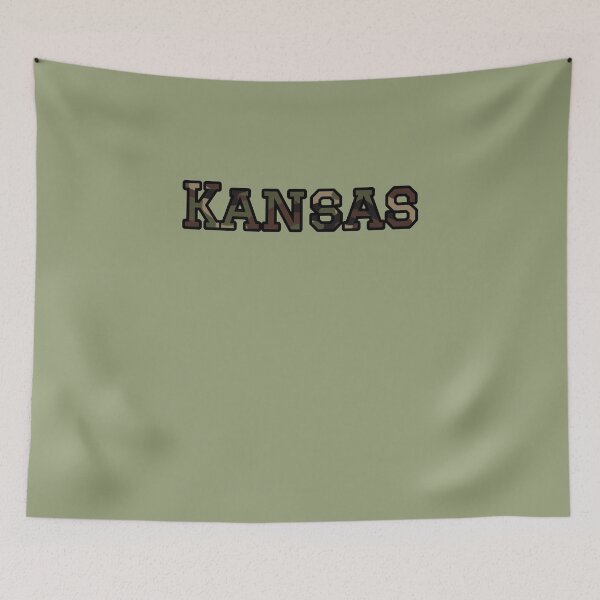 Item preview, Kansas Camo Typography – Rugged Outdoor Military Style Design designed and sold by Long Family Gifts.