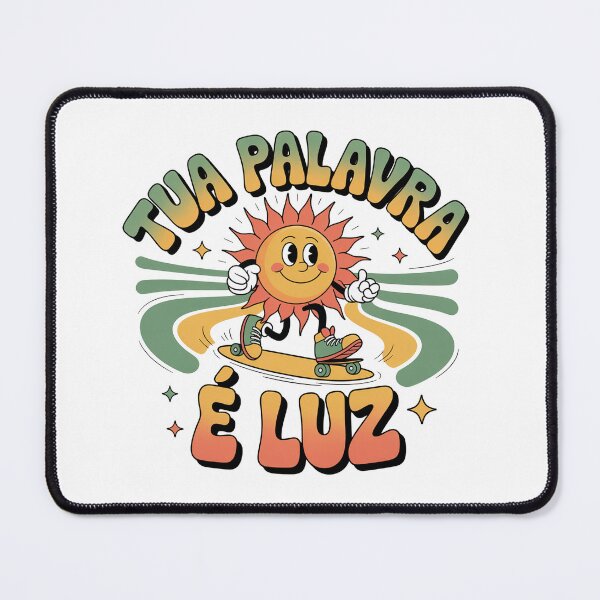 Item preview, Tua Palavra é Luz – Retro Psychedelic Christian Sun Skate Illustration designed and sold by DamenGphix.