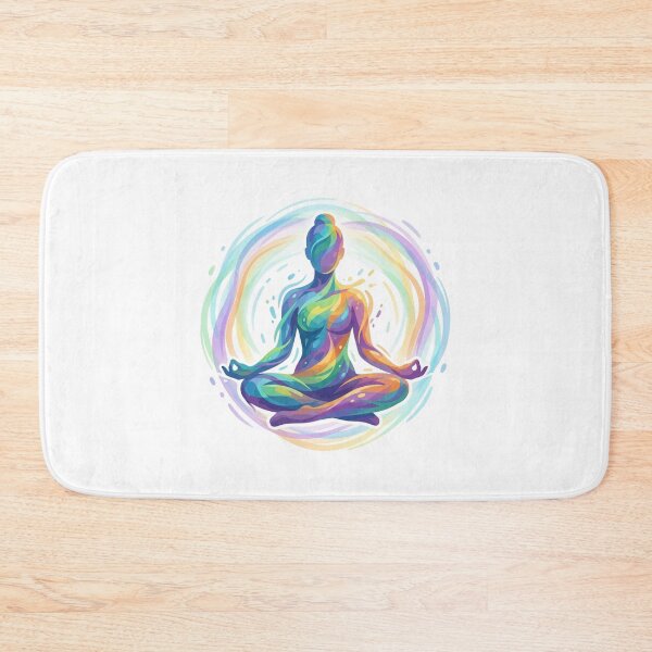 Item preview, Rainbow Meditation Vibrant Digital Vector Art for Spiritual Yoga Lover designed and sold by chattsuede.