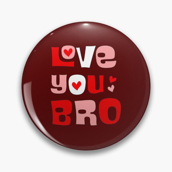 Item preview, Retro Groovy Love You Bro Pink and Red Typographic Art designed and sold by DeeLulu.