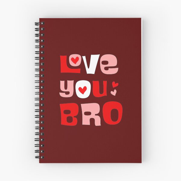 Item preview, Retro Groovy Love You Bro Pink and Red Typographic Art designed and sold by DeeLulu.