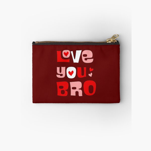 Item preview, Retro Groovy Love You Bro Pink and Red Typographic Art designed and sold by DeeLulu.