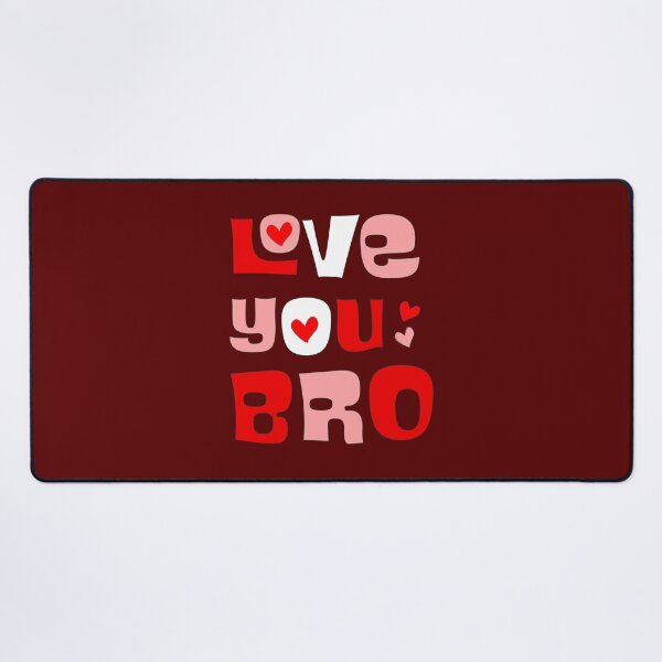 Item preview, Retro Groovy Love You Bro Pink and Red Typographic Art designed and sold by DeeLulu.