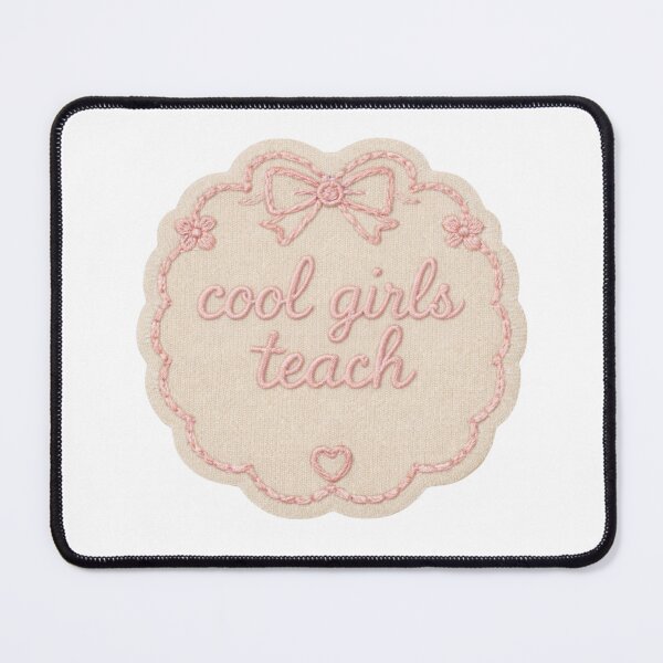 Item preview, Cool Girls Teach Sticker | Cute Pink Girly Teacher Aesthetic Patch designed and sold by madeinkatietime.