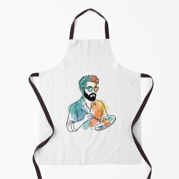 Item preview, Watercolor Bearded Artist Modern Illustration Graphic designed and sold by chattsuede.