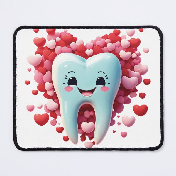 Item preview, Happy Valentine’s Day – Cute Tooth with Hearts for Dentist designed and sold by Sensepiphoria.