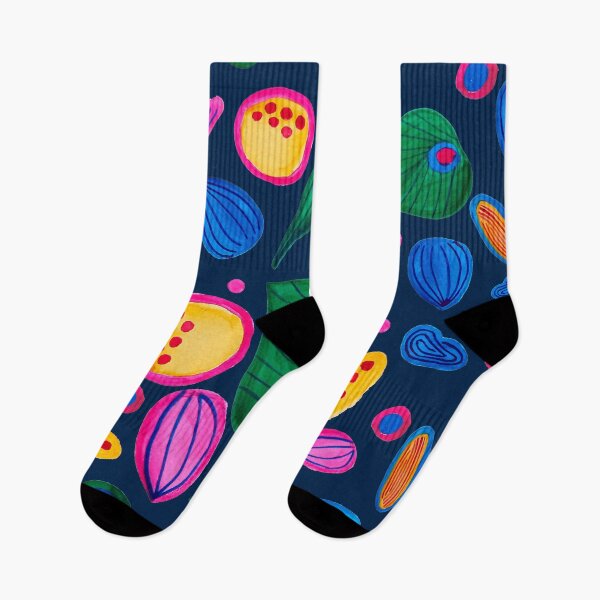 Item preview, Hand-painted navy blue boho pattern designed and sold by ElizabethCoelho.