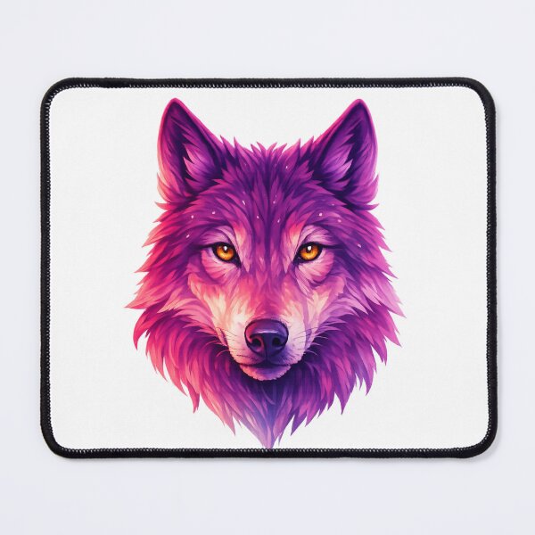 Item preview, Neon Cosmic Wolf Head – Psychedelic Galaxy Wolf Art | Vaporwave Glow Animal Illustration designed and sold by GoldenDreamGallery.
