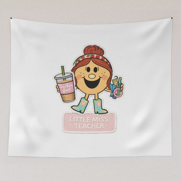 Item preview, Little Miss Fun Teacher Sticker | Cute Girly Teacher Aesthetic designed and sold by madeinkatietime.