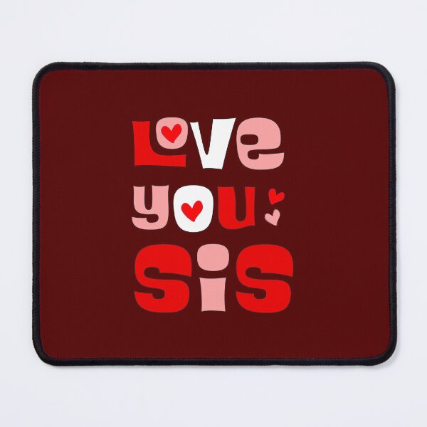 Item preview, Retro Groovy Love You Sis Pink and Red Typographic Art designed and sold by DeeLulu.
