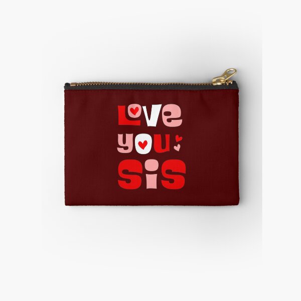 Item preview, Retro Groovy Love You Sis Pink and Red Typographic Art designed and sold by DeeLulu.
