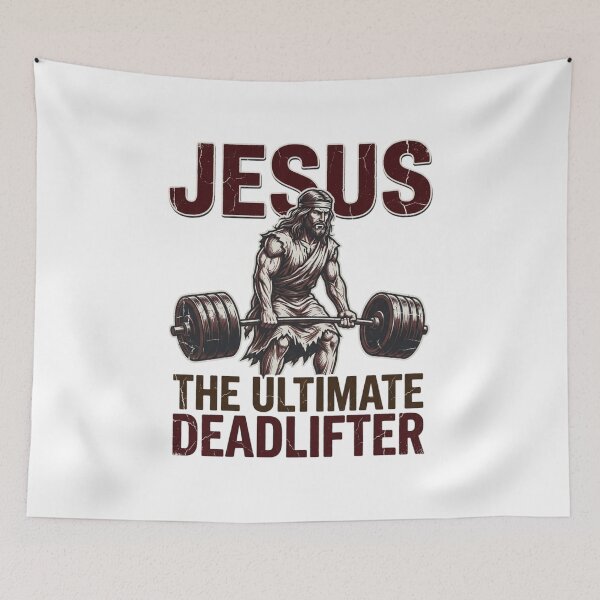 Item preview, Jesus The Ultimate Deadlifter Vintage Distressed Graphic for Gym Enthusiasts designed and sold by chattsuede.