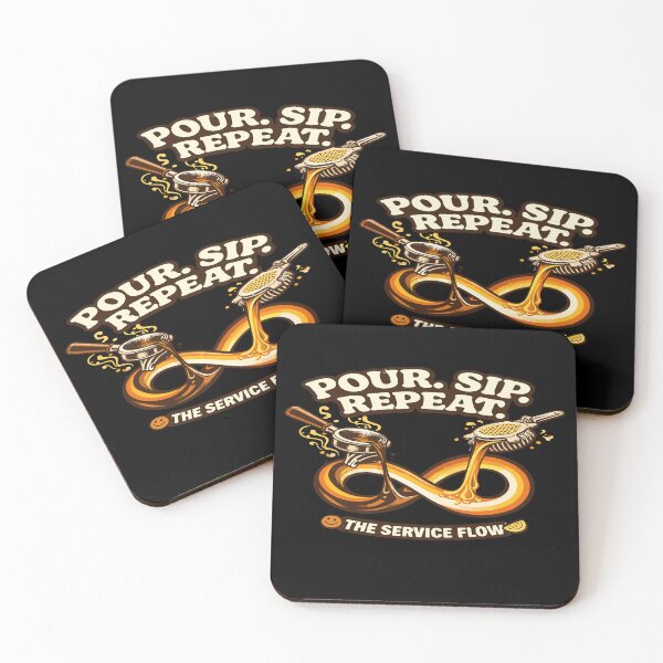 Item preview, Pour Sip Repeat : The Service Flow, Funny Barista Gift designed and sold by Shirtely.