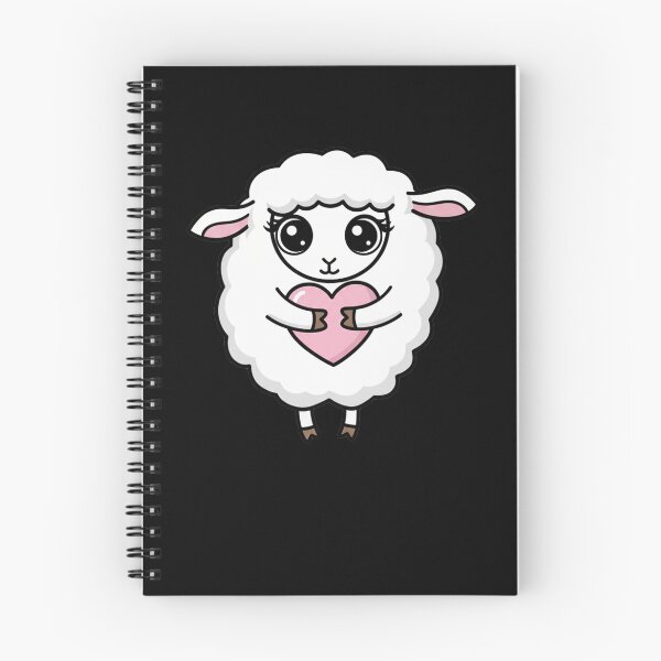 Item preview, Wide Eyed Lamb Hugs Pink Heart Fluffy Animal Design designed and sold by GetGoodFit.