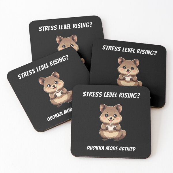 Item preview, Quokka Stress Rising Mode Activated Coffee designed and sold by AnimalMemeHub.