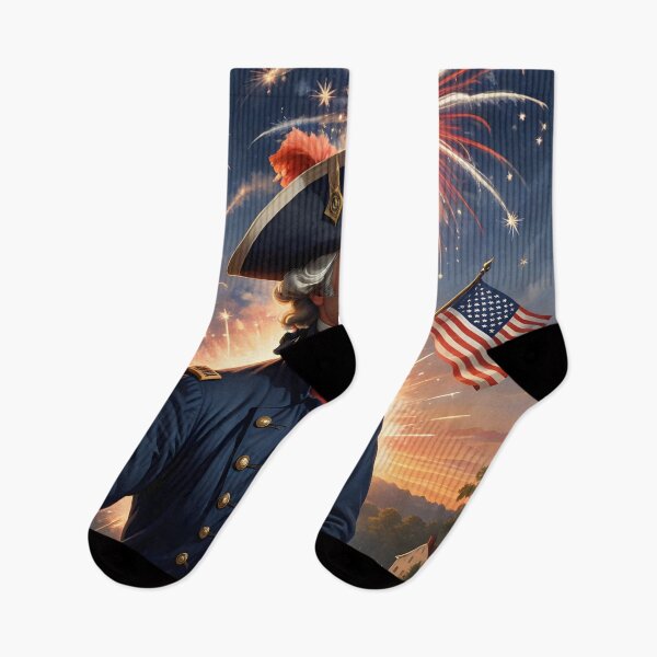 Item preview, Patriot Man and American Flag 1776 designed and sold by Sharon Schwalbe.