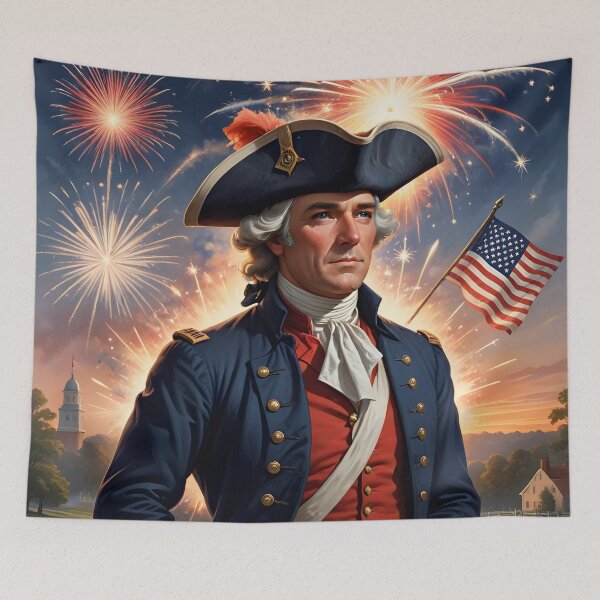 Item preview, Patriot Man and American Flag 1776 designed and sold by Sharon Schwalbe.