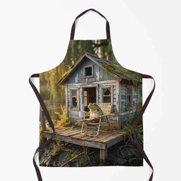 Item preview, Frog Has Morning Coffee on His Deck designed and sold by Tridentulus.
