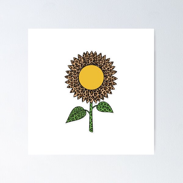Item preview, Leopard Print Sunflower designed and sold by mezzilicious.