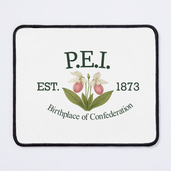 Item preview, Birthplace of Confederation - Vintage P.E.I. Lady's Slipper (Green Text on White) designed and sold by Moth and Moonstone Shop.
