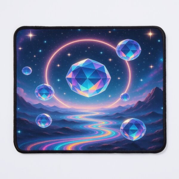 Item preview, Celestial Flow – Iridescent Gems Over Cosmic River designed and sold by Cristhian Almanza.