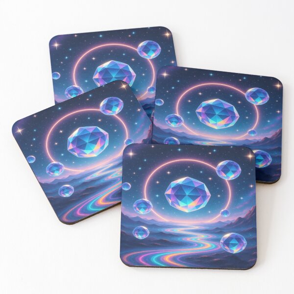 Item preview, Celestial Flow – Iridescent Gems Over Cosmic River designed and sold by Cristhian Almanza.