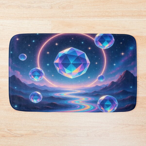 Item preview, Celestial Flow – Iridescent Gems Over Cosmic River designed and sold by Cristhian Almanza.