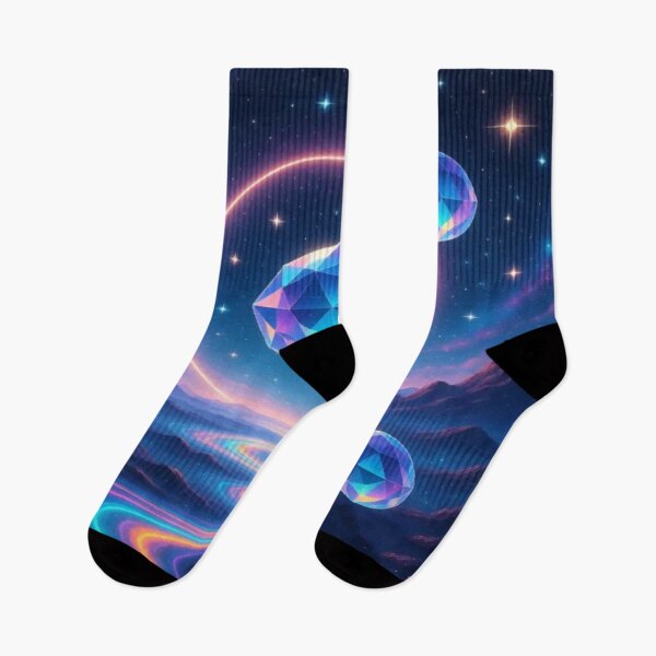 Item preview, Celestial Flow – Iridescent Gems Over Cosmic River designed and sold by Cristhian Almanza.