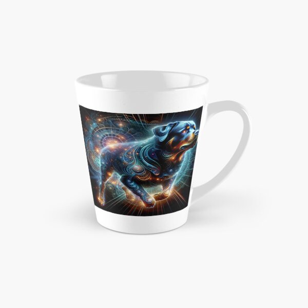 Item preview, Cosmic Rottweiler in Neon Spirals designed and sold by Wags & Tails.