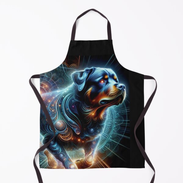 Item preview, Cosmic Rottweiler in Neon Spirals designed and sold by Wags & Tails.