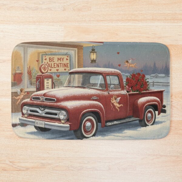 Item preview, Red Heart Delivery: Vintage Truck Valentine designed and sold by Art's Diner.